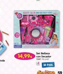 Don Dino 24 beauty salon anotype set belleza 14,99€ con secador 11247/194-6467 85 24 pzas. don dino 59 oferta