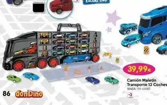 Don Dino 86 don dino +3 39,99€ camión maletin transporte 12 coches 10454/194-66080 oferta