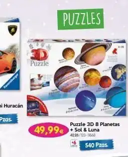 Don Dino Puzzle puzzles 200/1 49,99€ +sol & luna 42:28/123-11668 puzzle 3d 8 planetas 540 pzas. oferta
