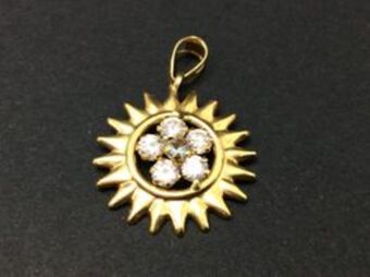 Colgante oro 18k con circonita