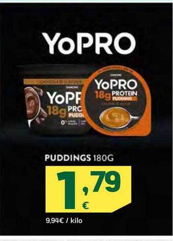 HiperDino Yopro puddings oferta