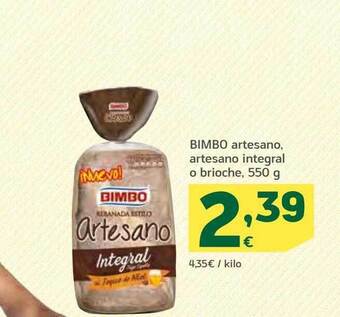 HiperDino Bimbo artesano artesano integral o brioche oferta