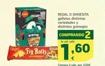 HiperDino Regal o danesita galletas distintas variedades y distintos gramajes oferta
