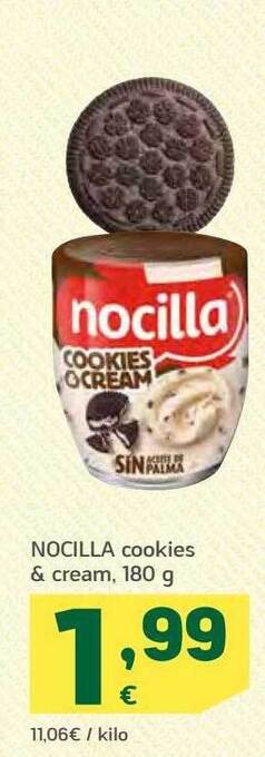 HiperDino Nocilla cookies & cream oferta