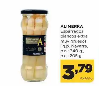 Alimerka Alimerka espárragos blancos extra muy gruesos i.g.p. navarra oferta