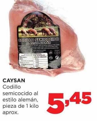Alimerka Caysan codillo semicocido al estilo alemán oferta