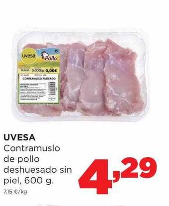 Alimerka Uvesa contramuslo de pollo deshuesado sin piel oferta