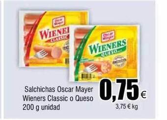 FROIZ Salchichas oscar mayer wieners classic o queso oferta