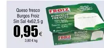 FROIZ Queso fresco burgos froiz sin sal oferta
