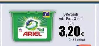 FROIZ Detergente ariel pods 3 en 1 oferta