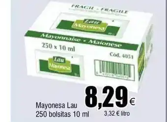 FROIZ Mayonesa lau 250 bolsitas oferta