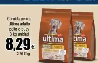 FROIZ Comida perros ultima adulto pollo o buey oferta