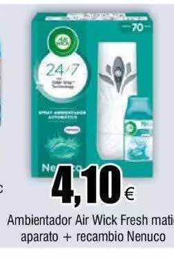 FROIZ Ambientador air wick fresh matic aparato + recambio nenuco oferta
