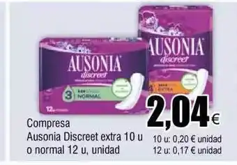 FROIZ Compresa ausonia discreet extra o normal oferta