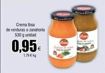 FROIZ Crema ibsa de verduras o zanahoria oferta