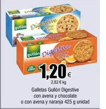 FROIZ Galletas gullón digestive con avena y chocolate o con avena y naranja oferta