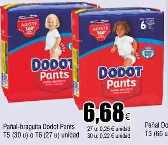 FROIZ Pañal-braguita dodot pants oferta