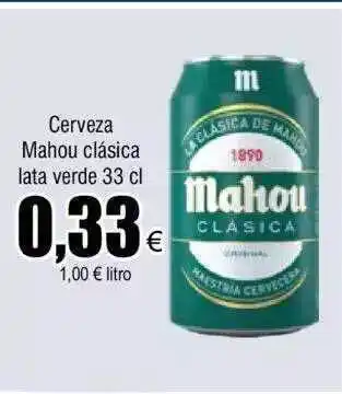 FROIZ Cerveza mahou clásica lata verde oferta