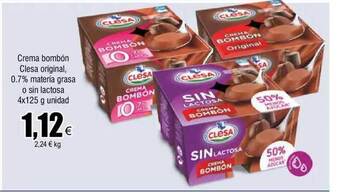 FROIZ Crema bombón clesa original 0.7% materia grasa o sin lactosa oferta