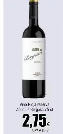 FROIZ Vino rioja reserva altos de bergasa oferta