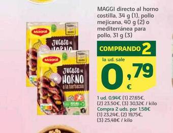HiperDino Maggi directo al horno costilla oferta