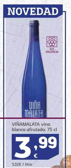 HiperDino Viñamalata vino blanco afrutado oferta