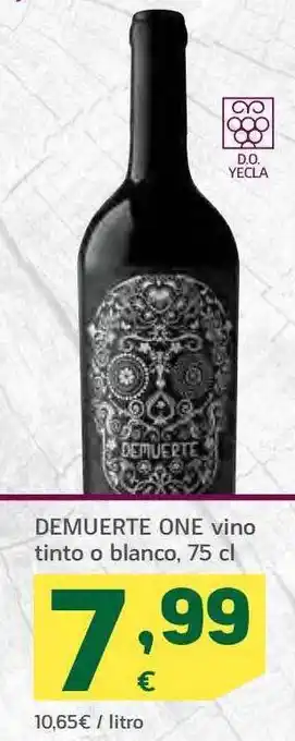HiperDino Demuerte one vino tinto o blanco oferta