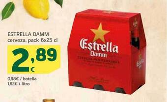 HiperDino Estrella damm cerveza oferta
