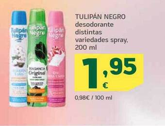 HiperDino Tulipán negro desodorante distintas variedades spray oferta