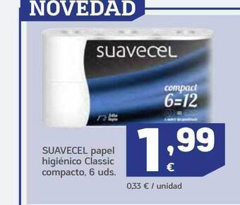 HiperDino Suavecel papel higiénico classic compacto oferta