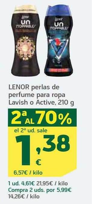 HiperDino Lenor perlas de perfume para ropa lavish o active oferta