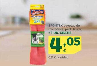 HiperDino Spontex bayetas de microfibra oferta