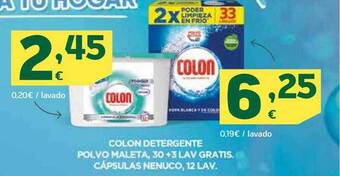 HiperDino Colon detergente polvo maleta oferta