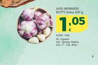 HiperDino Ajos morados butty oferta