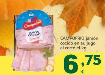 HiperDino Campofrío jamón cocido en su jugo oferta