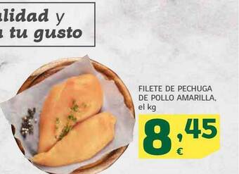 HiperDino Filete de pechuga de pollo amarilla oferta