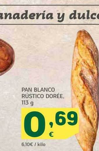 HiperDino Pan blanco rústico dorée oferta