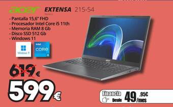 Ecomputer Acer extensa 215-54 oferta