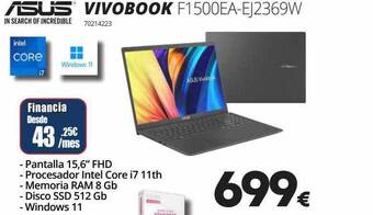 Ecomputer Asus vivobook f1500ea-ej2369w oferta