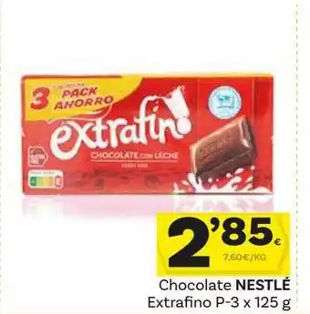 Supermercados Dani Chocolate nestlé extrafino oferta