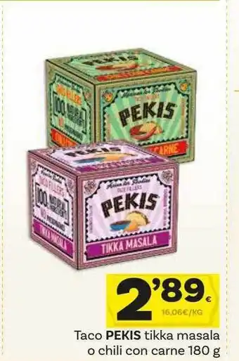 Supermercados Dani Taco pekis tikka masala o chili con carne oferta