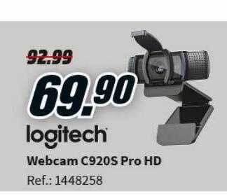 MediaMarkt Logitech webcam c920s pro hd oferta