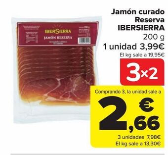 Carrefour Jamón curado reserva ibersierra oferta