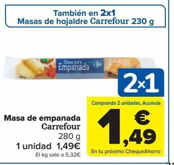 Carrefour Masa de empanada carrefour oferta