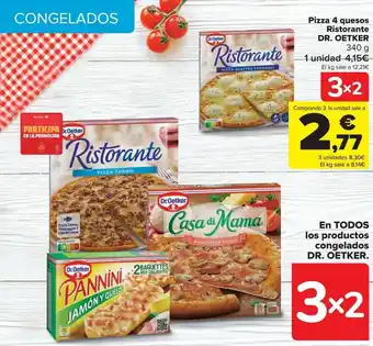 Carrefour Pizza 4 quesos ristorante dr.oetker oferta