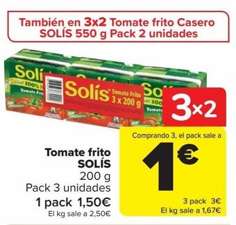 Carrefour Tomate frito solís oferta