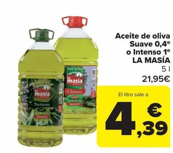Carrefour Aceite de oliva suave 0,4º o intenso 1º la masía oferta