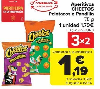 Carrefour Aperitivos cheetos pelotazos o pandilla oferta