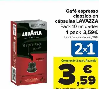 Carrefour Café espresso classico en cápsulas lavazza oferta
