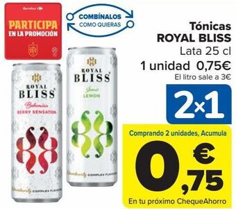Carrefour Tónica royal bliss oferta